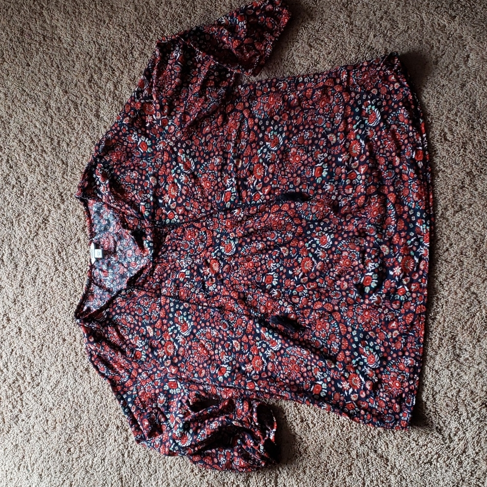 Womens floral tassel Sonoma top XXL